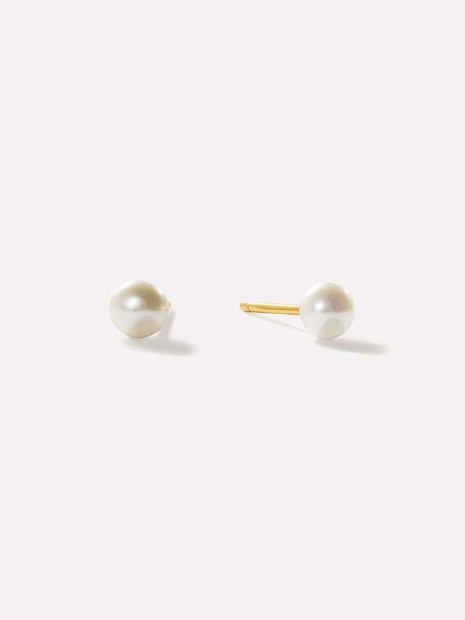 Freshwater Pearl Sterling Silver Earrings – Salt & Co